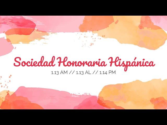 Elkins Sociedad Honoraria Hispánica | January Meeting Recording (Wed, 1/13) [Captions]