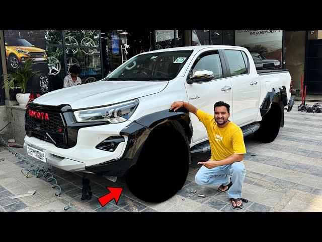 Monster 33 inches tyres in Hilux  | Drag race with Polo