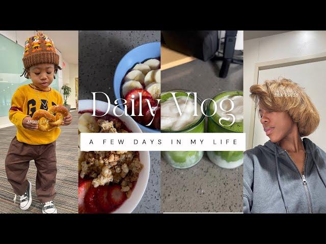 Balancing it all | mom life + hair refresh + good food | MOM VLOG