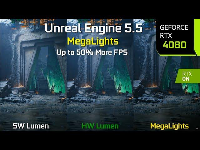 Unreal Engine 5.5 MegaLights Demo - Massive Up to 50% Performance Boost and Better Image Quality