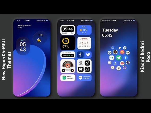 3 New HyperOS-MIUI Themes for Xiaomi,Redmi,Poco | Best HyperOS-MIUI Themes