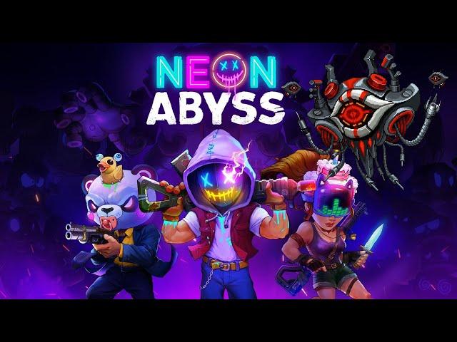 Neon Abyss, 2D Rogue-Like Run N Gun playthrough + Argus  Boss.