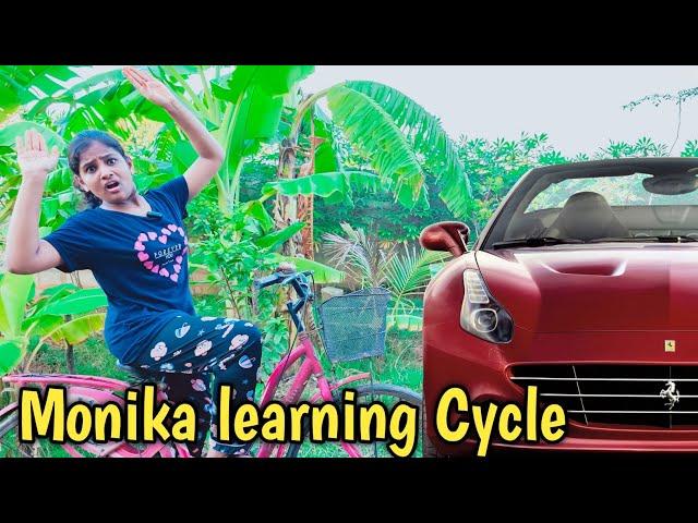 Monika Learning Cycle | comedy video | funny video | Prabhu sarala lifestyle