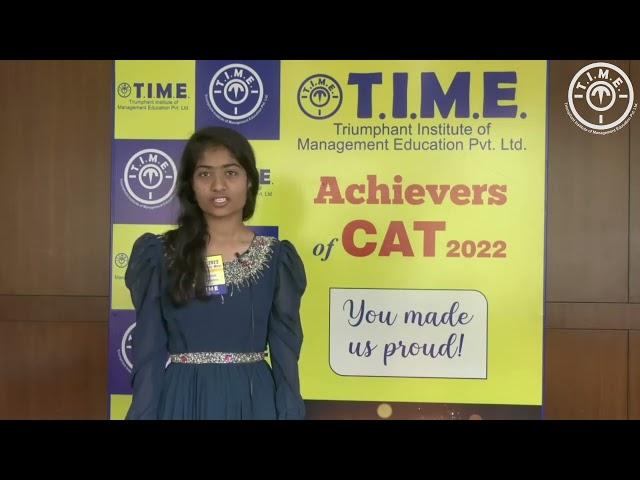 Varshini (T.I.M.E. student selected into IIM Jammu MBA 2023-25 batch)