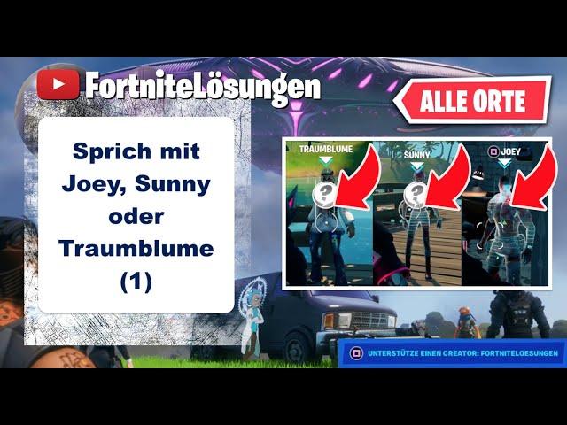 Sprich mit Joey Sunny oder Traumblume │ ALLE ORTE │ #woche13 #fortnite