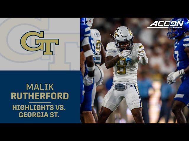 Georgia Tech RB Malik Rutherford Highlights vs. Georgia State