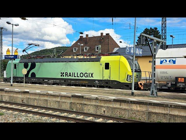 Treuchtlingen: Viele Güterzüge & schöne Loks, Euro9000 RTB, Raillogix, SmartRail, TXL Edelstahl ...