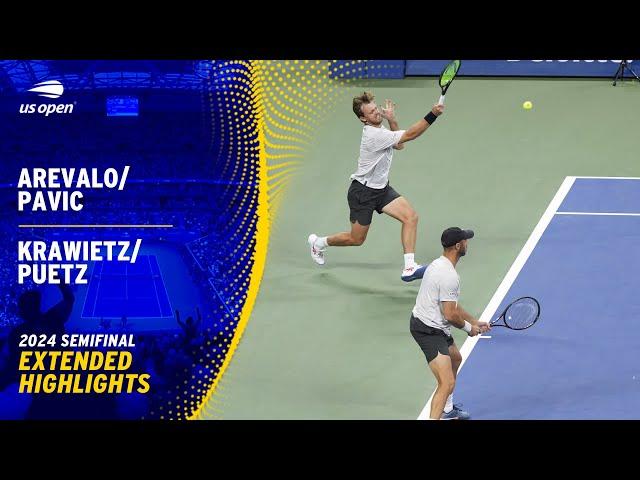 Arevalo/Pavic vs. Krawietz/Puetz Extended Highlights | 2024 US Open Semifinal