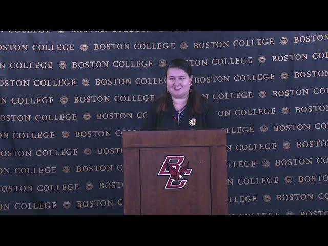 Ukrainian Ambassador Oksana Markarova Press Conference | Boston College