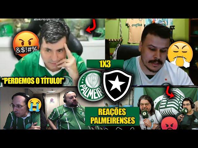 REAÇÕES dos PALMEIRENSES FURIOSOS com a DERROTA na "FINAL" - PALMEIRAS 1X3 BOTAFOGO [REACT BR 2024]