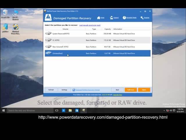 MiniTool Power Data Recovery Recover Windows 10 Damaged Partition