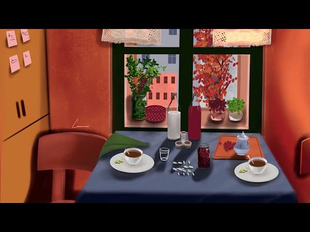 Cozy kitchen | Procreate time lapse video| drawing on iPad Air 4