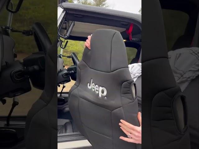 Officially Licensed Jeep Seat Covers Are A Must! #jeepwrangler #ExtremeTerrain #wrangler