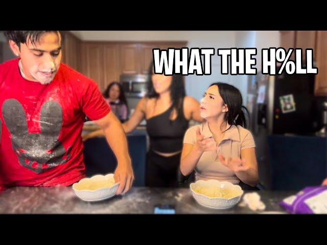 Flour Challenge with my Family *GONE WRONG