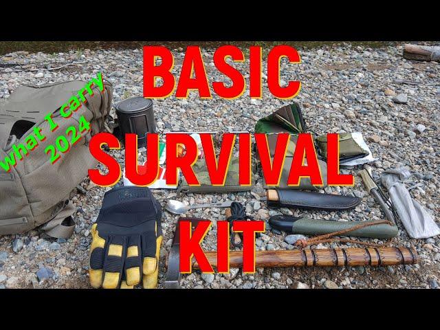 Basic Survival Kit for Wilderness EDC or Bushcraft