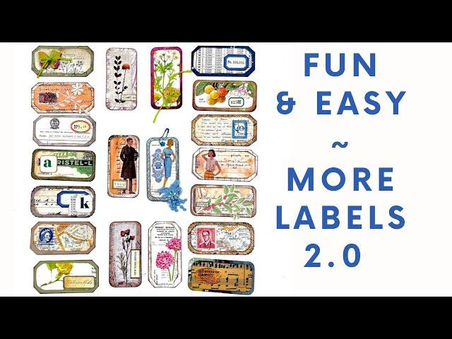 FUN & EASY - MORE LABELS 2.0 - JUNKJOURNAL EMBELLISHMENTS #junkjournalideas #craftwithme