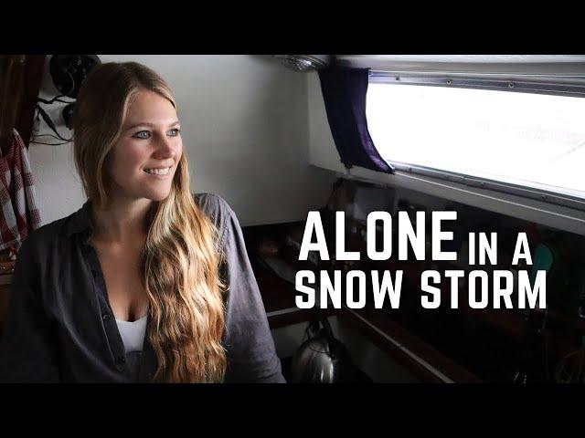 Alone in a Snowstorm | Winter Boat Life on a 30ft Sailboat