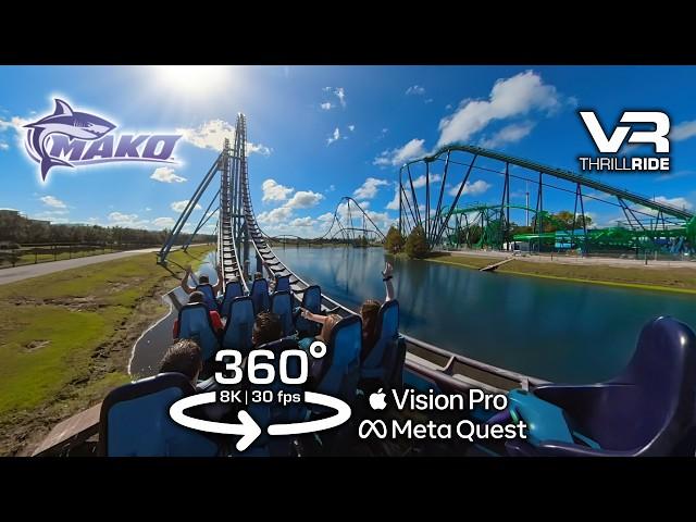 Mako 8K 360°: The Wildest VR Roller Coaster Ride immersive onride POV SeaWorld Orlando