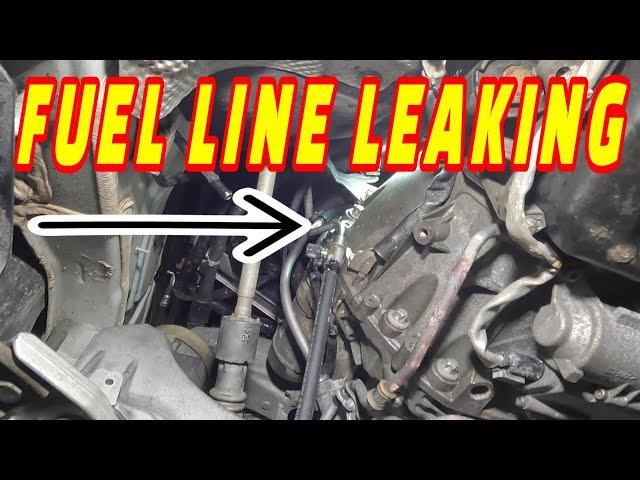 CUSTOMER STATES I SMELL GAS IN MY GARAGE! MERCEDES C300 COMMON FUEL LINE LEAK & HOW TO REPLACE IT!