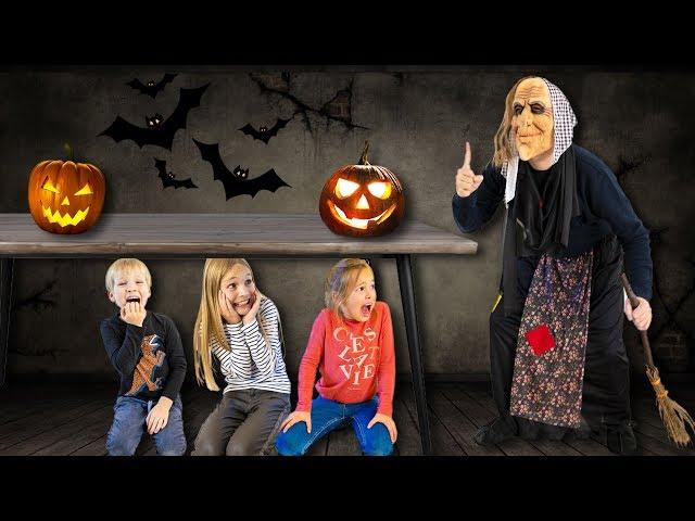 Amelia, Avelina and Akim funny Halloween story for kids