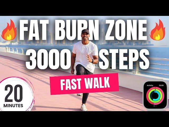 20 Minute Fat Burn Workout - Speed Walk 3000 steps