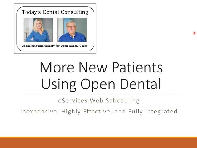 Web Scheduling New Patients with Open Dental