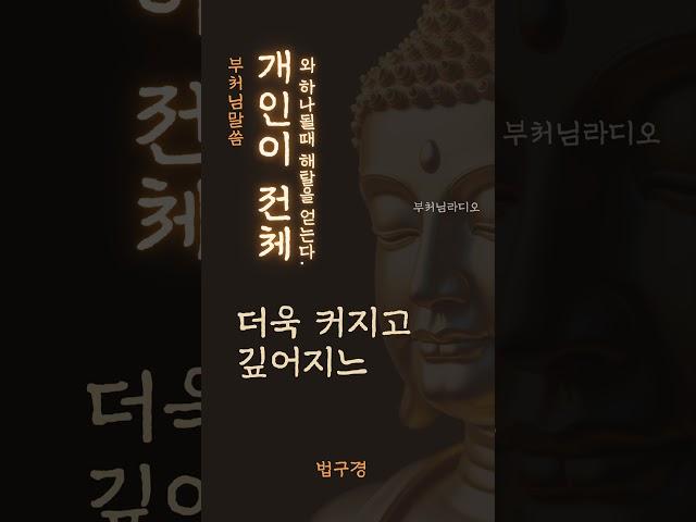 개인이 전체와 하나 될 때 해탈을 얻는다 | 부처님말씀 | 석가모니명언 | 인생지혜 | 명상의말씀