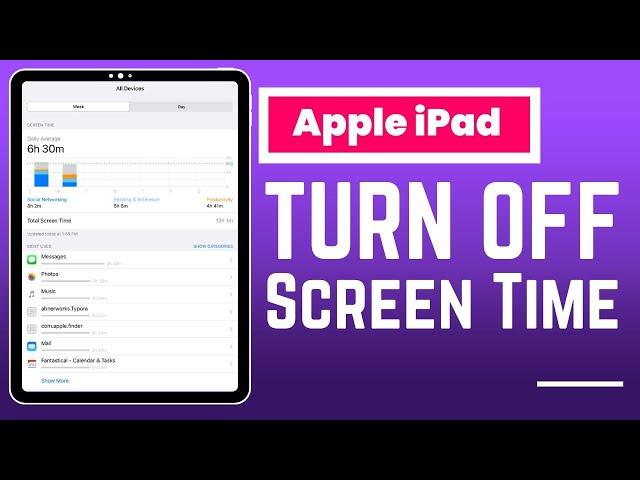 How to Turn Off Screen Time on iPad