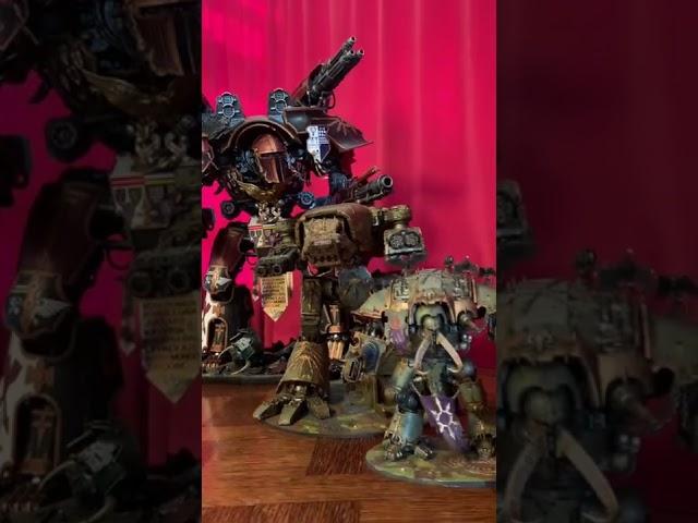 Warlord Titans are Huge! Size comparison of Forge world warlord Titan to other 40k walkers