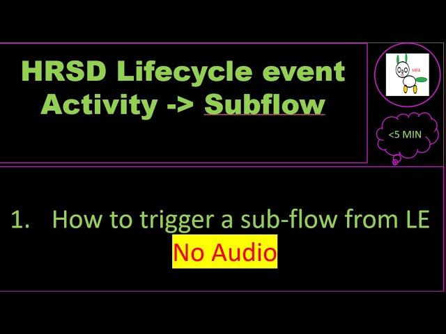 ServiceNow HRSD Human Resource Lifecycle event subflow based activity