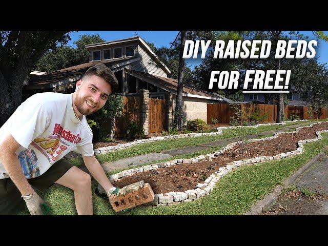 How to Build Raised Garden Beds for FREE! Easy DIY Yard Makeover!