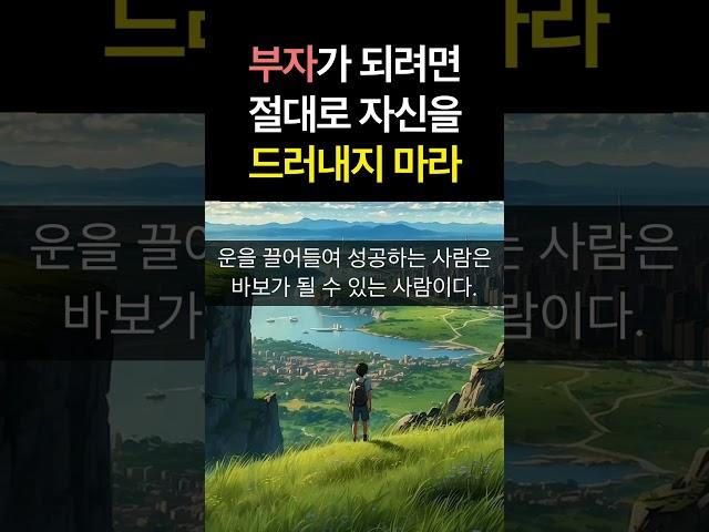 자신을 드러내지 않아야 강한 운이 들어온다.