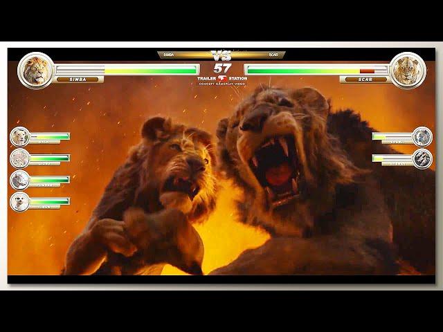 Simba vs Scar with Healthbars