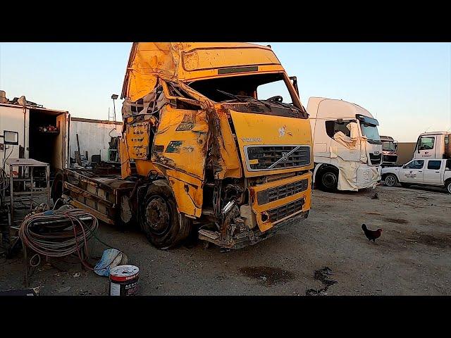 Accident Volvo Truck Rescue With Forklift