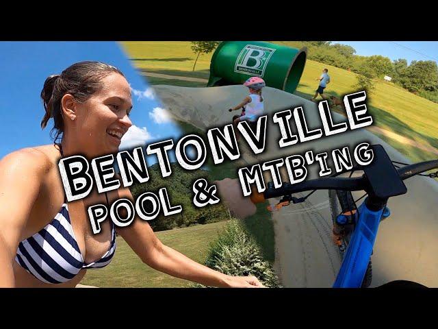 Bentonville Family Mountain Biking TRIP!!! The BEST NWA Airbnb Pool Slide?!?!