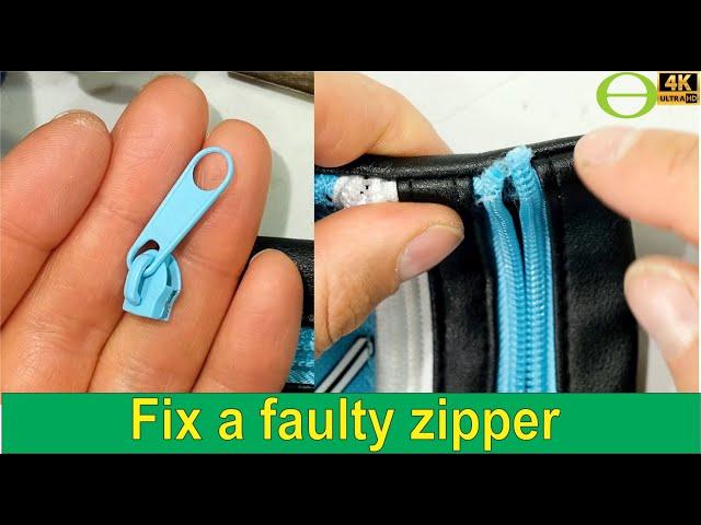 How to fix a zip puller that came out - how to fix a faulty zipper on a pencil bag