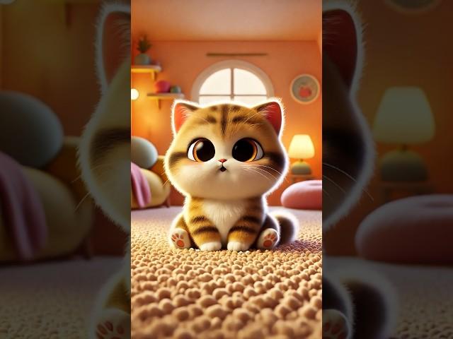 Ek Cute Cat Ki Masti | 3D Animation Cartoon Shorts #cartoon #3danimation #youtubeshorts #ytshorts