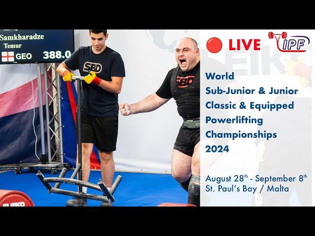  LIVE: Men SJr 120&120+kg Jr 120+kg classic - World SJr & Junior Powerlifting Championships 2024