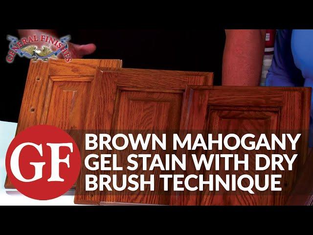 How To Update Cabinets with Brown Mahogany Gel Stain Using Dry Brush Technique | General Finishes