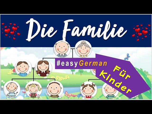 Die Familie: Deutsch lernen !! German lesson: the Family ! Übungen für Kinder !