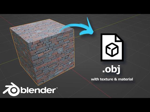 How to export OBJ with texture and material in Blender