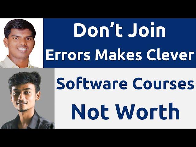 Don't Join Error Makes Clever Academy Full Stack Development Software Courses | Tamil