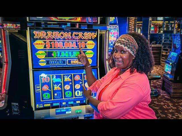 She Turned Free Play into HUGE $$$ on Dragon Cash High Limit Slots