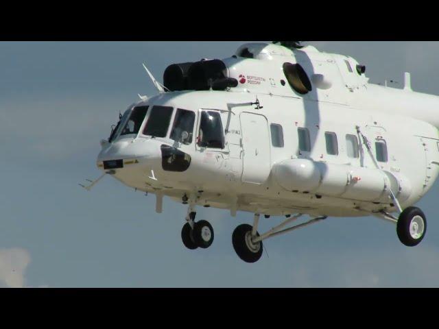 Arrival and departure of various helicopters.