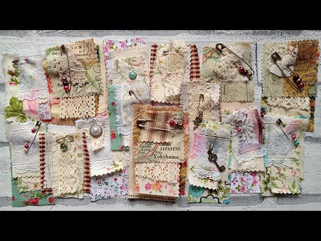 CREATE EASY No Sew Scrap Samplers For Your Junk Journals