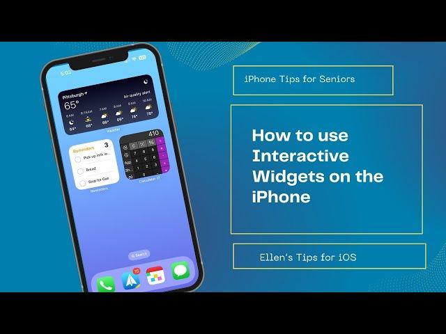 How to use Interactive Widgets on the iPhone