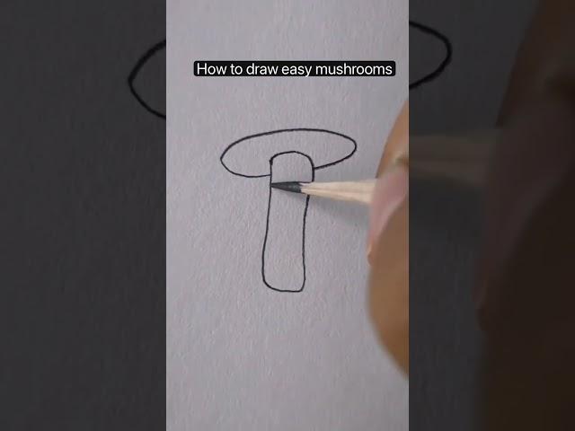 mushroom drawing #shorts #shortfeed #shortvideo