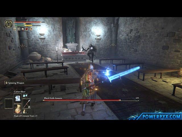 Elden Ring - Black Knife Assassin Boss Fight #2 (Black Knife Catacombs Location)