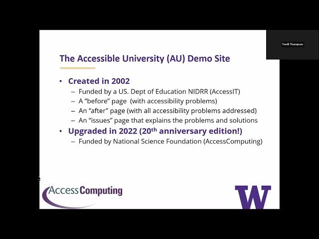 Web Accessibility (Accessible University Edition)