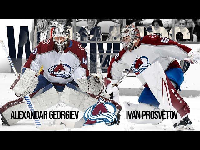 NHL Warm Ups | Colorado Avalanche Alexandar Georgiev and Ivan Prosvetov